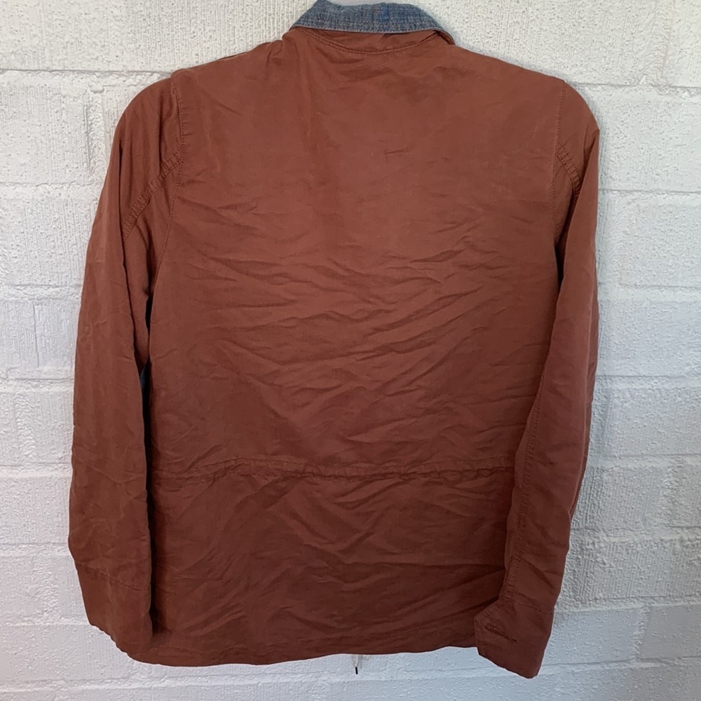 Obey Propaganda Utility Hemingway Button Up Cargo Rust Logo Jacket size S - Picture 5 of 6